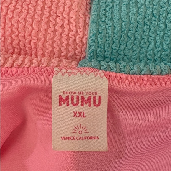 Show Me Your Mumu The Scrunch One Piece, watermelon mint scrunch, XXL - Picture 3 of 3